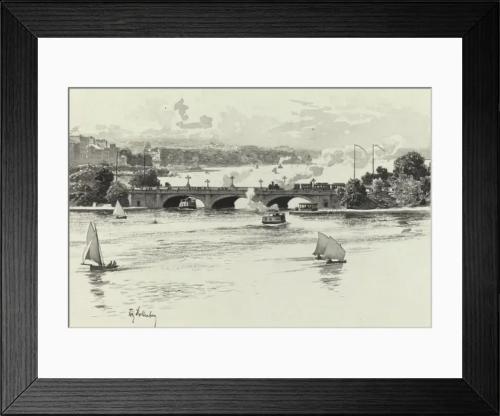 Framed Print : Lombardsbrucke, 1893. Creator: Fritz Stoltenberg Framed Print : Lombardsbrucke, 1893. Creator: Fritz Stoltenberg