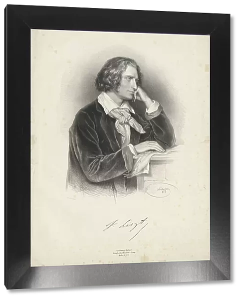 Portrait of the Composer Franz Liszt (1811-1886), 1846. Creator: Kriehuber, Josef (1800-1876)
