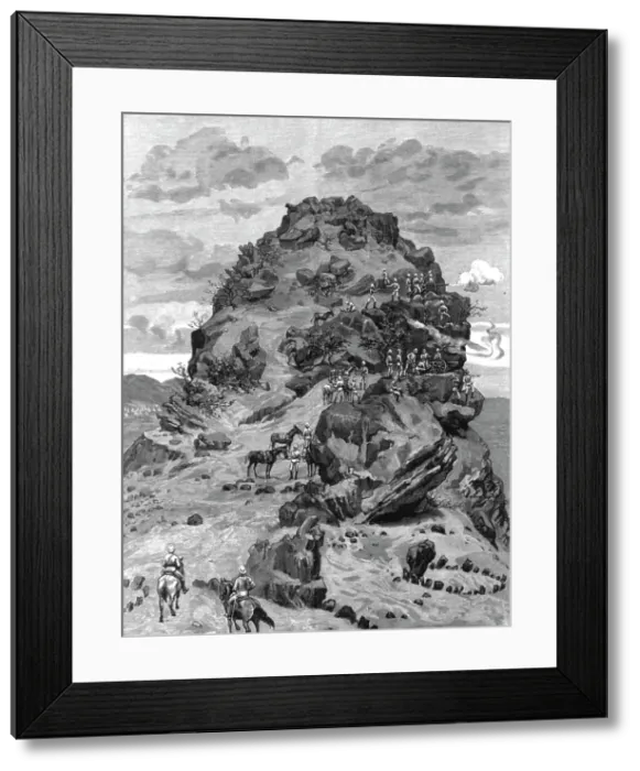 Framed Print : A Mule Battery in Action at Handoub during the recent Suakim Campaign, 1886. Creator: Unknown Framed Print : A Mule Battery in Action at Handoub during the recent Suakim Campaign, 1886. Creator: Unknown