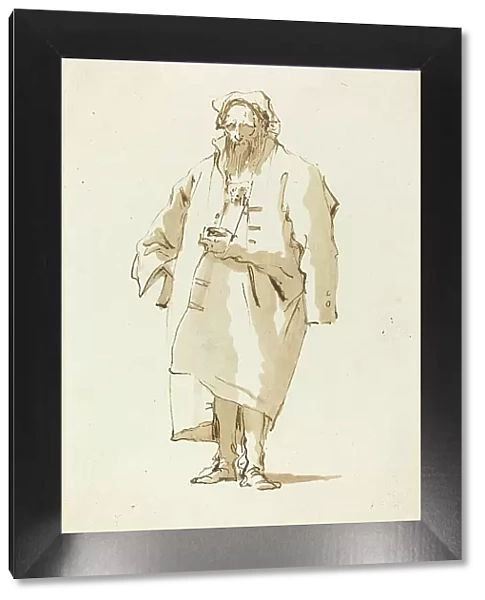 A Standing Oriental Wearing a Greatcoat, 1753 / 1762. Creator: Giovanni Battista Tiepolo