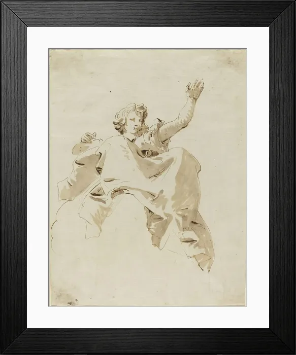 Framed Print : A Woman Seated on a Cloud, Seen from Below, 1750s. Creator: Giovanni Battista Tiepolo Framed Print : A Woman Seated on a Cloud, Seen from Below, 1750s. Creator: Giovanni Battista Tiepolo