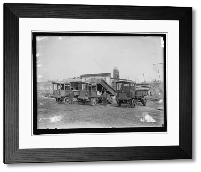Framed Print : Three trucks: S.M. Frazier, between 1909 and 1914. Creator: Harris & Ewing. Three trucks: S.M. Frazier, between 1909 and 1914. Creator: Harris & Ewing Framed Print : Three trucks: S.M. Frazier, between 1909 and 1914. Creator: Harris & Ewing. Three trucks: S.M. Frazier, between 1909 and 1914. Creator: Harris & Ewing
