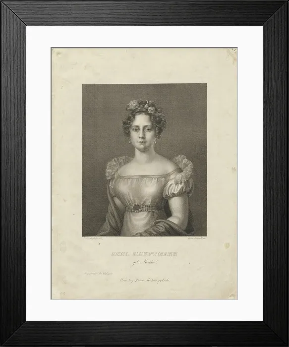 Framed Print : Portrait of the opera singer Anna Milder-Hauptmann (1785-1838), 1815. Creator: Anonymous Framed Print : Portrait of the opera singer Anna Milder-Hauptmann (1785-1838), 1815. Creator: Anonymous