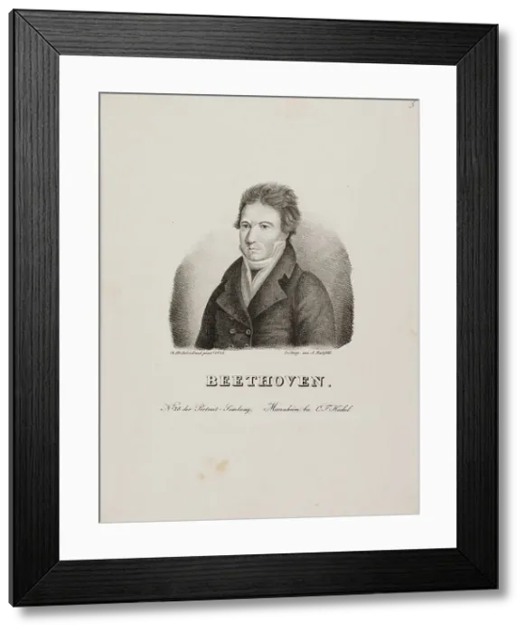 Framed Print : Portrait of Ludwig van Beethoven (1770-1827), 1815. Creator: Heckel, Johann Christoph (1792-1858) Framed Print : Portrait of Ludwig van Beethoven (1770-1827), 1815. Creator: Heckel, Johann Christoph (1792-1858)