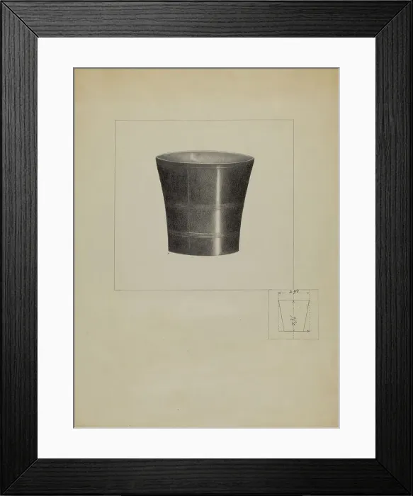 Framed Print : Pewter Beaker, 1936. Creator: Anna Aloisi Framed Print : Pewter Beaker, 1936. Creator: Anna Aloisi