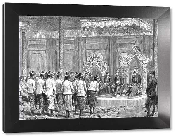 With Lord Dufferin in Burma - Reception of the Viceroy and Lady Dufferin at Mandalay, 1886. Creator: Unknown