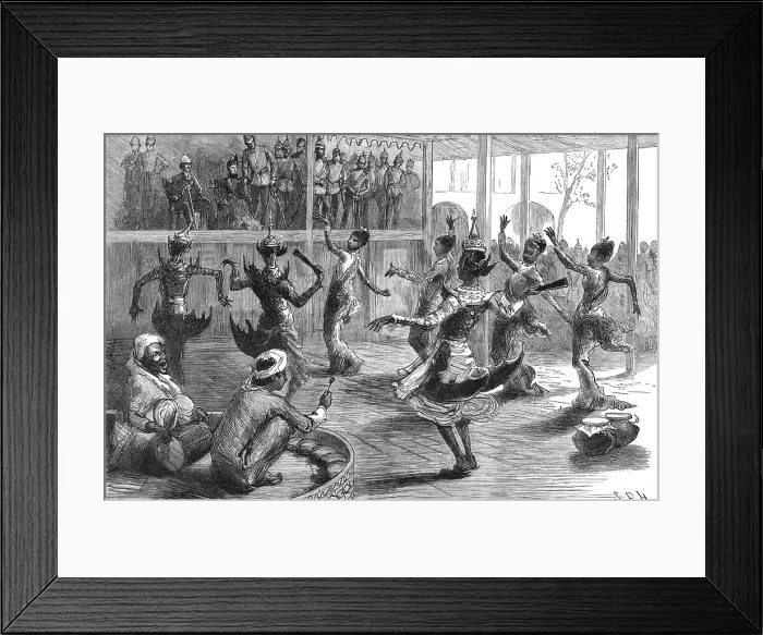 Framed Print : With Lord Dufferin in Burma - Lord and Lady Dufferin in Theebaw's Theatre, 1886. Creator: Unknown Framed Print : With Lord Dufferin in Burma - Lord and Lady Dufferin in Theebaw's Theatre, 1886. Creator: Unknown