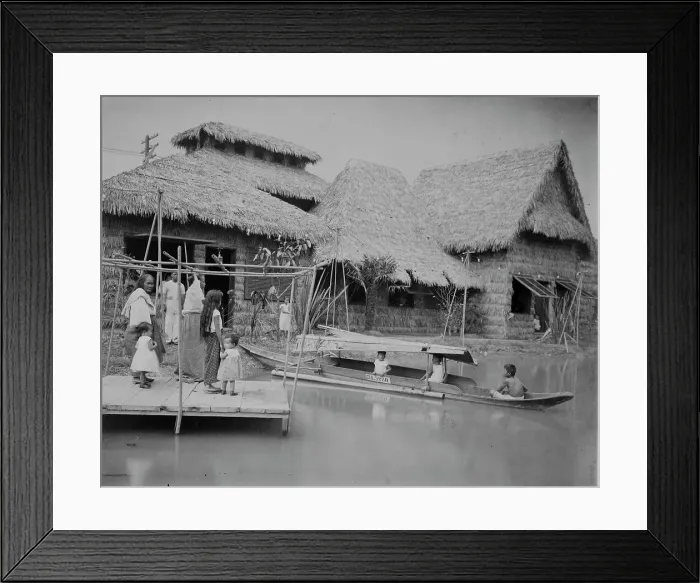 Framed Print : Philipine i.e. Philippine village, Pan-American Exposition, Buffalo, New York, 1901. Creator: Frances Benjamin Johnston Framed Print : Philipine i.e. Philippine village, Pan-American Exposition, Buffalo, New York, 1901. Creator: Frances Benjamin Johnston