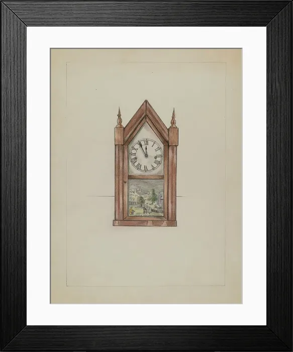 Framed Print : Shelf Clock, 1935 / 1942. Creator: Unknown Framed Print : Shelf Clock, 1935 / 1942. Creator: Unknown