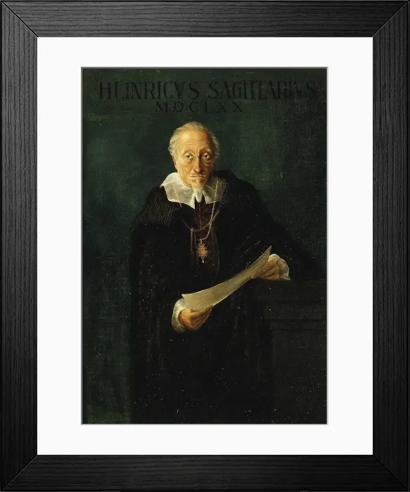 Framed Print : Portrait of the composer Heinrich Schütz (1585-1672). Creator: Anonymous Framed Print : Portrait of the composer Heinrich Schütz (1585-1672). Creator: Anonymous