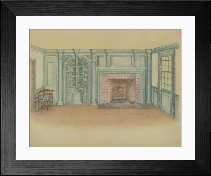 Framed Print : Interior, c. 1936. Creator: Unknown Framed Print : Interior, c. 1936. Creator: Unknown
