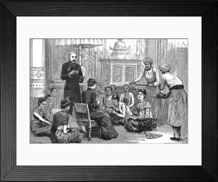 Framed Print : With Lord Dufferin in Burma - Lady Dufferin Receives the Burmese Ladies, 1886. Creator: Unknown Framed Print : With Lord Dufferin in Burma - Lady Dufferin Receives the Burmese Ladies, 1886. Creator: Unknown