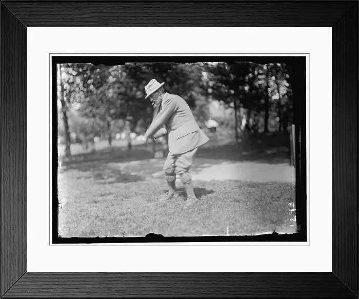 Framed Print : Walter Travis playing golf, between 1909 and 1914. Creator: Harris & Ewing. Walter Travis playing golf, between 1909 and 1914. Creator: Harris & Ewing Framed Print : Walter Travis playing golf, between 1909 and 1914. Creator: Harris & Ewing. Walter Travis playing golf, between 1909 and 1914. Creator: Harris & Ewing