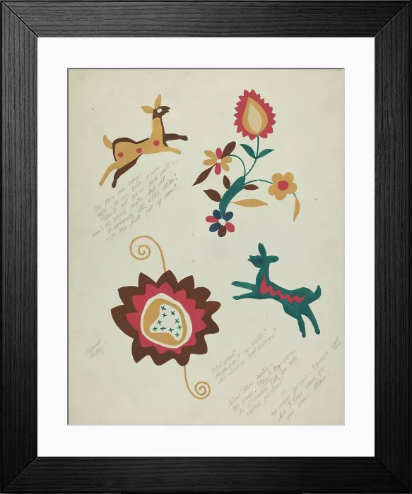 Framed Print : Study for Silkscreen Portfolio, 1935 / 1942. Creator: Unknown