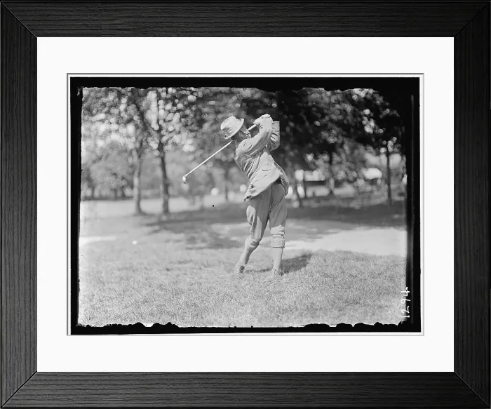 Framed Print : Walter Travis playing golf, between 1909 and 1914. Creator: Harris & Ewing. Walter Travis playing golf, between 1909 and 1914. Creator: Harris & Ewing Framed Print : Walter Travis playing golf, between 1909 and 1914. Creator: Harris & Ewing. Walter Travis playing golf, between 1909 and 1914. Creator: Harris & Ewing