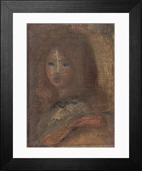 Framed Print : Tête de fillette, c.1917. Creator: Pierre-Auguste Renoir Framed Print : Tête de fillette, c.1917. Creator: Pierre-Auguste Renoir