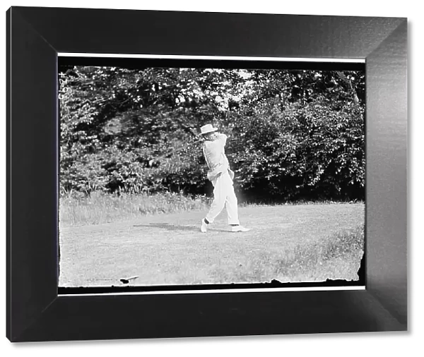 Walter Travis playing golf, between 1909 and 1914. Creator: Harris & Ewing. Walter Travis playing golf, between 1909 and 1914. Creator: Harris & Ewing