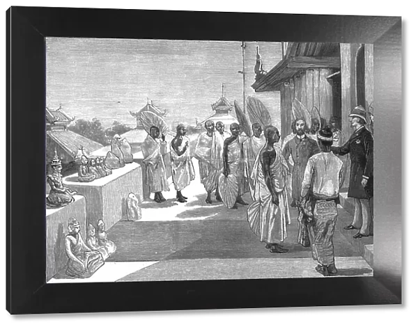 With Lord Dufferin in Burma - The Viceroy at Mandalay returning Buddist Images, 1886. Creator: Unknown