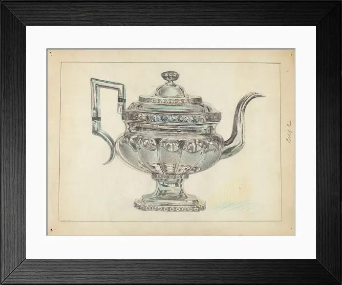Framed Print : Teapot, 1935 / 1942. Creator: Unknown Framed Print : Teapot, 1935 / 1942. Creator: Unknown