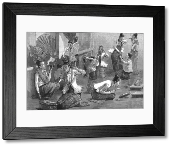 Framed Print : With Lord Dufferin in Burma - Ladies of the Ballet, 1886. Creator: Unknown Framed Print : With Lord Dufferin in Burma - Ladies of the Ballet, 1886. Creator: Unknown