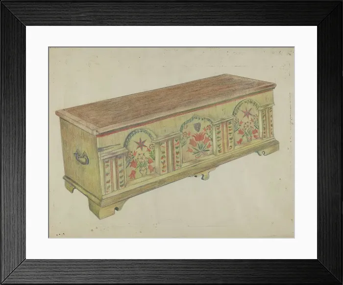 Framed Print : Pa. German Chest, 1935 / 1942. Creator: Unknown