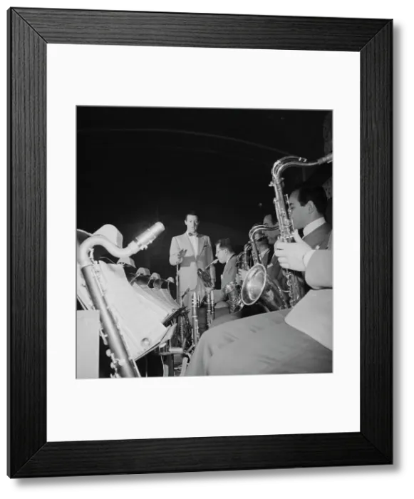 Framed Print : Portrait of Ray McKinley, (Robert) Dean Kincaide, Bill Ainsworth, Ray Beller, and Peanuts...N.Y. 19 Creator: William Paul Gottlieb Framed Print : Portrait of Ray McKinley, (Robert) Dean Kincaide, Bill Ainsworth, Ray Beller, and Peanuts...N.Y. 19 Creator: William Paul Gottlieb