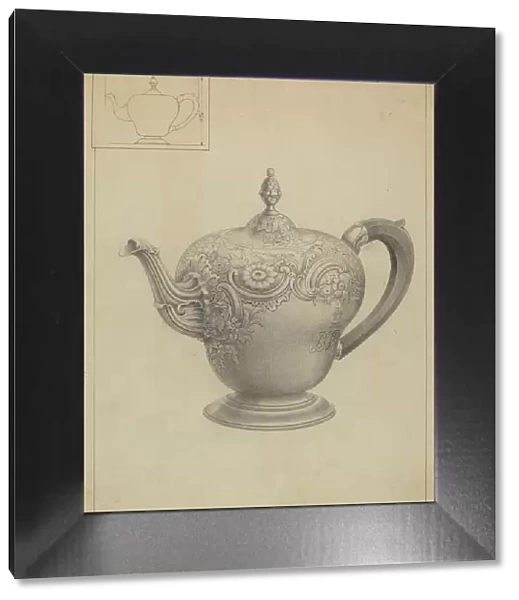 Silver Teapot, c. 1936. Creator: Unknown