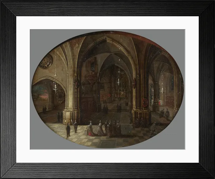 Framed Print : Intérieur d'église - Effet de nuit, c.1657. Creator: Pieter Neefs Framed Print : Intérieur d'église - Effet de nuit, c.1657. Creator: Pieter Neefs