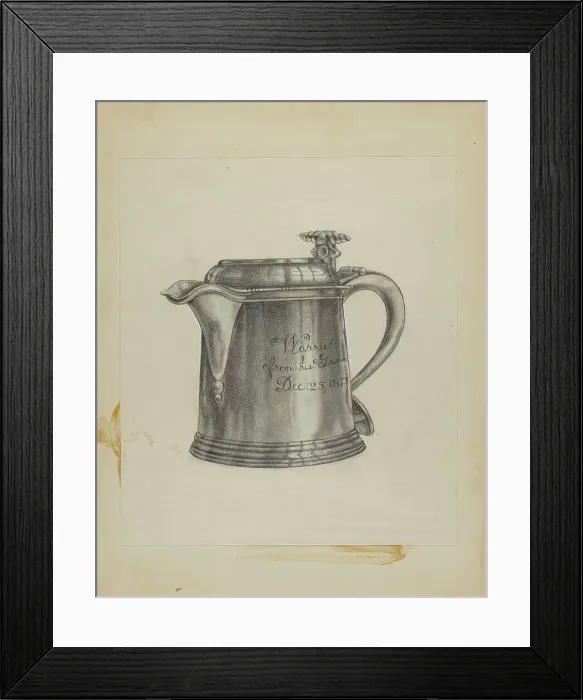 Framed Print : Silver Tankard, 1935 / 1942. Creator: Unknown Framed Print : Silver Tankard, 1935 / 1942. Creator: Unknown