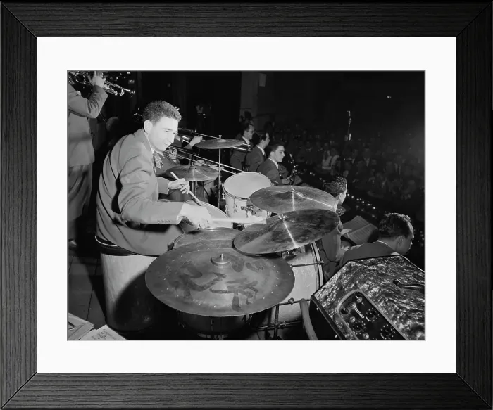 Framed Print : Portrait of Shelly Manne and Art Pepper, 1947 or 1948. Creator: William Paul Gottlieb Framed Print : Portrait of Shelly Manne and Art Pepper, 1947 or 1948. Creator: William Paul Gottlieb