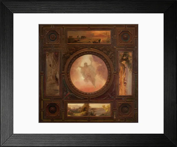 Framed Print : Esquisse pour l'ancien Hôtel de Ville de Paris : Le jour et les quatre saisons, c.1851. Creator: Léon Cogniet Framed Print : Esquisse pour l'ancien Hôtel de Ville de Paris : Le jour et les quatre saisons, c.1851. Creator: Léon Cogniet
