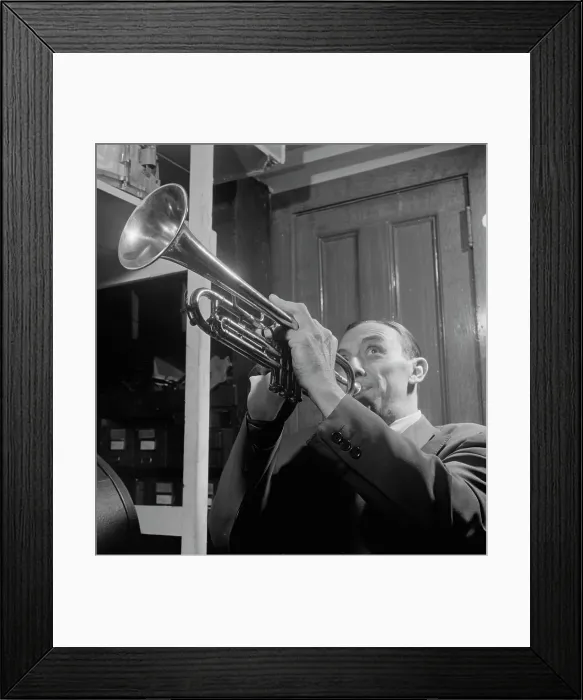 Framed Print : Portrait of Wingy Manone, William P. Gottlieb's office, New York, N.Y. 1946. Creator: William Paul Gottlieb Framed Print : Portrait of Wingy Manone, William P. Gottlieb's office, New York, N.Y. 1946. Creator: William Paul Gottlieb