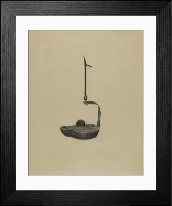 Framed Print : Betty Lamp, 1935 / 1942. Creator: Unknown Framed Print : Betty Lamp, 1935 / 1942. Creator: Unknown