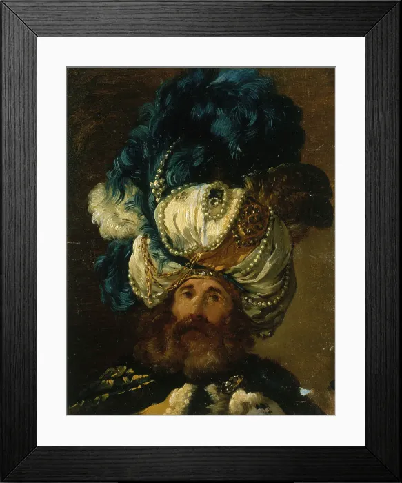 Framed Print : Ambassadeur du Mogol, 1748. Creator: Joseph-Marie Vien the Elder Framed Print : Ambassadeur du Mogol, 1748. Creator: Joseph-Marie Vien the Elder