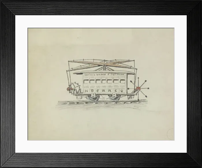 Framed Print : Street Car, 1935 / 1942. Creator: Unknown Framed Print : Street Car, 1935 / 1942. Creator: Unknown