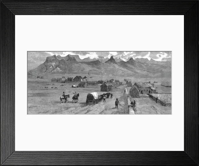 Framed Print : Vrijheid, the intended capital of the new Dutch annexation in Zululand, South Africa, 1886. Creator: Unknown Framed Print : Vrijheid, the intended capital of the new Dutch annexation in Zululand, South Africa, 1886. Creator: Unknown