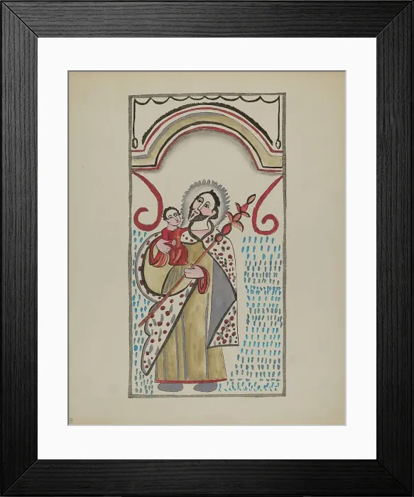 Framed Print : Retablo, 1935 / 1942. Creator: Unknown Framed Print : Retablo, 1935 / 1942. Creator: Unknown