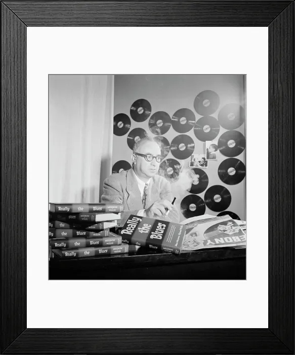Framed Print : Portrait of Mezz Mezzrow in his office, New York, N.Y. ca. Nov. 1946. Creator: William Paul Gottlieb Framed Print : Portrait of Mezz Mezzrow in his office, New York, N.Y. ca. Nov. 1946. Creator: William Paul Gottlieb