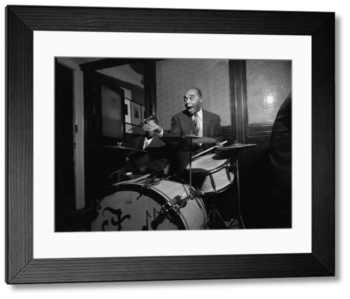 Framed Print : Portrait of Freddie Moore, William P. Gottlieb's office party, Jamaica, Queens, N.Y. ca. 1948. Creator: William Paul Gottlieb Framed Print : Portrait of Freddie Moore, William P. Gottlieb's office party, Jamaica, Queens, N.Y. ca. 1948. Creator: William Paul Gottlieb