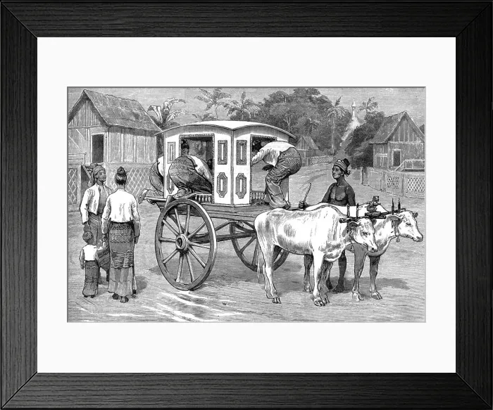 Framed Print : Our Burmese sisters going for an afternoon call, 1886. Creator: Unknown