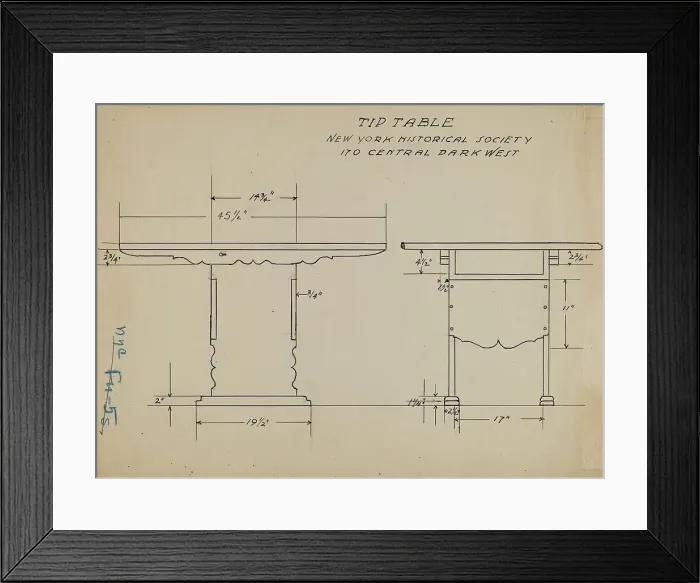 Framed Print : Tip Table, 1935 / 1942. Creator: Unknown Framed Print : Tip Table, 1935 / 1942. Creator: Unknown