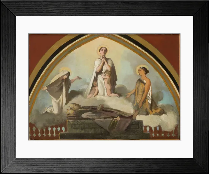 Framed Print : Sketch for the church of Saint-Séverin: the apotheosis of St Francis de Sales, c.1852. Creator: Victor-Louis Mottez Framed Print : Sketch for the church of Saint-Séverin: the apotheosis of St Francis de Sales, c.1852. Creator: Victor-Louis Mottez