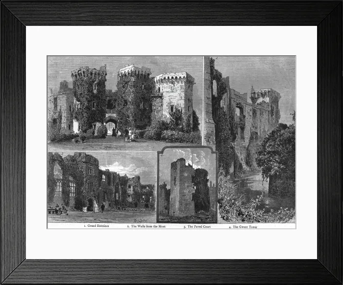 Framed Print : The ruins of Raglan Castle near Monmouth, 1886. Creator: Unknown Framed Print : The ruins of Raglan Castle near Monmouth, 1886. Creator: Unknown