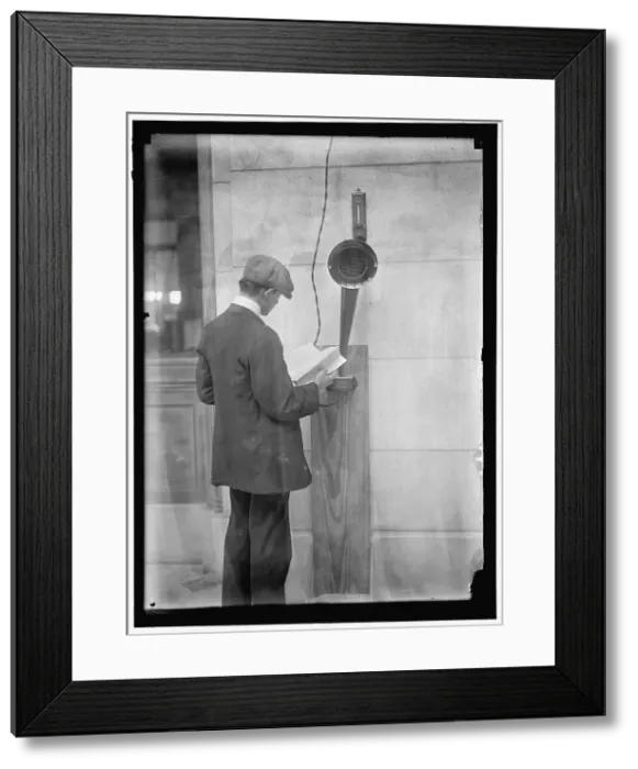 Framed Print : Young man standing near speaker, between 1910 and 1917. Creator: Harris & Ewing. Young man standing near speaker, between 1910 and 1917. Creator: Harris & Ewing Framed Print : Young man standing near speaker, between 1910 and 1917. Creator: Harris & Ewing. Young man standing near speaker, between 1910 and 1917. Creator: Harris & Ewing