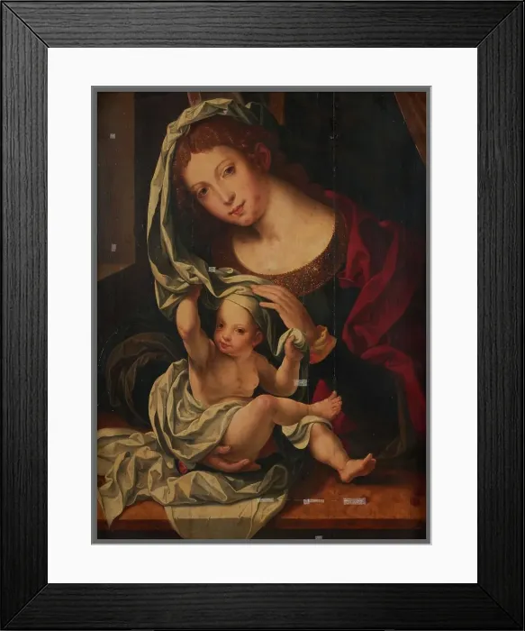Framed Print : Vierge à l'Enfant, d'après Mabuse. Creator: Anon Framed Print : Vierge à l'Enfant, d'après Mabuse. Creator: Anon