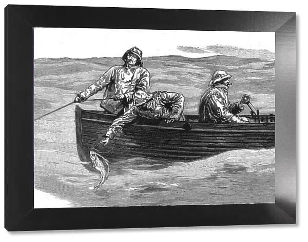 Long-line fishing in the North Sea, Hauling the lines, 1886. Creator: Unknown