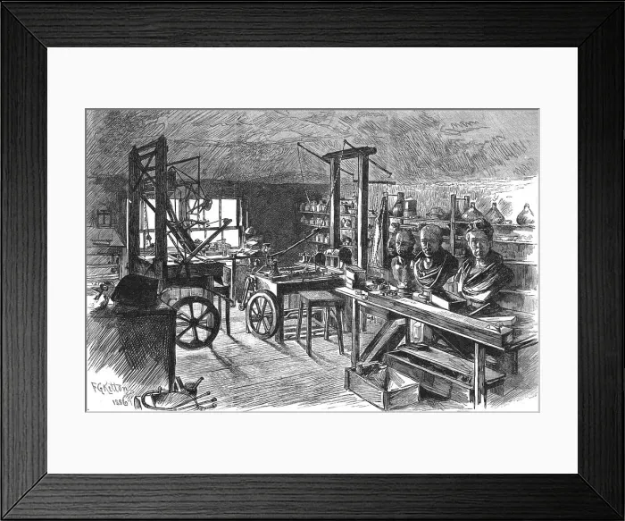 Framed Print : The workshop of James Watt at Heathfield, near Birmingham, as it was at his death in 1818, 1886. Creator: Unknown Framed Print : The workshop of James Watt at Heathfield, near Birmingham, as it was at his death in 1818, 1886. Creator: Unknown