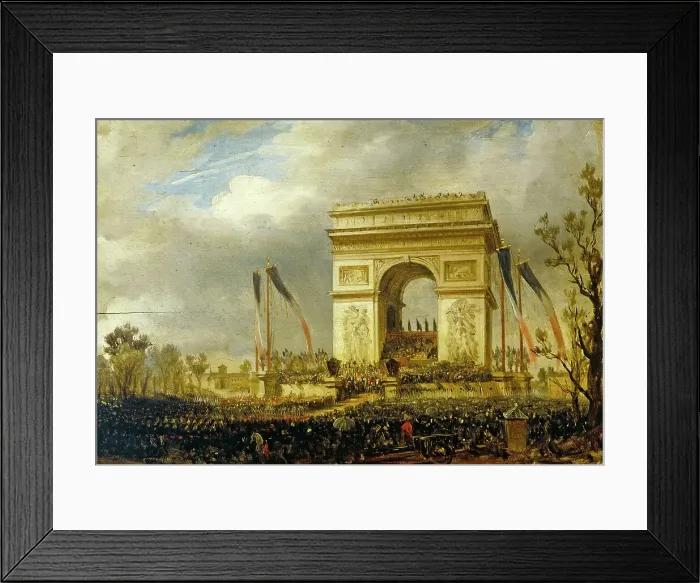 Framed Print : La fête de la Fraternité, le 20 avril 1848, place de l'Étoile : distribution des drapeaux... 1848. Creator: Hippolyte Victor Valentin Sebron Framed Print : La fête de la Fraternité, le 20 avril 1848, place de l'Étoile : distribution des drapeaux... 1848. Creator: Hippolyte Victor Valentin Sebron