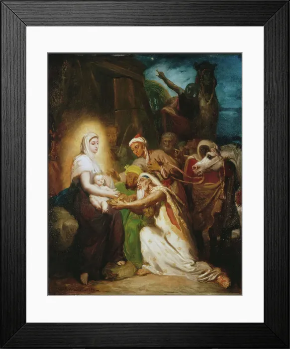 Framed Print : L'Adoration des Mages, 1856. Creator: Theodore Chasseriau Framed Print : L'Adoration des Mages, 1856. Creator: Theodore Chasseriau