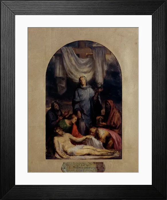 Framed Print : Esquisse pour la chapelle de la Compassion de l'église Saint-Roch : Le Christ descendu... 1856. Creator: Sebastien-Melchior Cornu. Esquisse pour la chapelle de la Compassion de l'église Saint-Roch : Le Christ descendu... 1856 Framed Print : Esquisse pour la chapelle de la Compassion de l'église Saint-Roch : Le Christ descendu... 1856. Creator: Sebastien-Melchior Cornu. Esquisse pour la chapelle de la Compassion de l'église Saint-Roch : Le Christ descendu... 1856